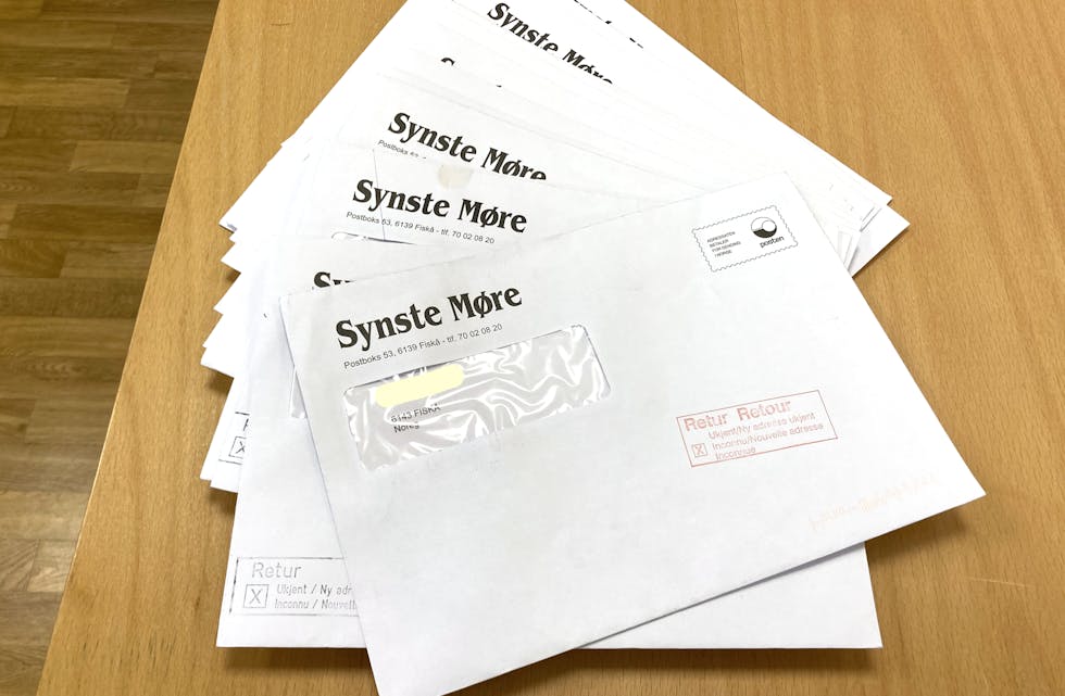 Brev i retur - eit vanleg syn i desse dagar.