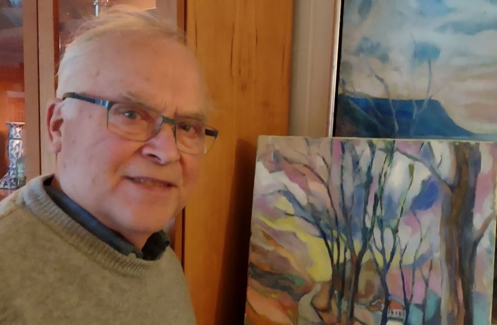 MUSIKAR OG KUNSTNAR: Arne Hestholm skal ha kunstutstilling på Lundgarden på Tunheim frå førstkomande laurdag. 
