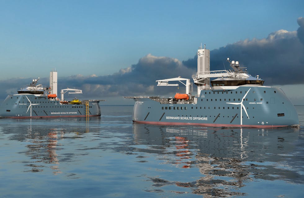 TWIN X-STERN: Båtane har to hekkar, som i følge selskapa gjer dei til gode val for posisjonering på sjøen og minimerer rørsle under arbeid. FOTO: Ulestein Group
