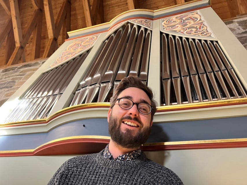 PAUSE: Robert Clark, organist byd inn til kveldsmusikk i kyrkja. 