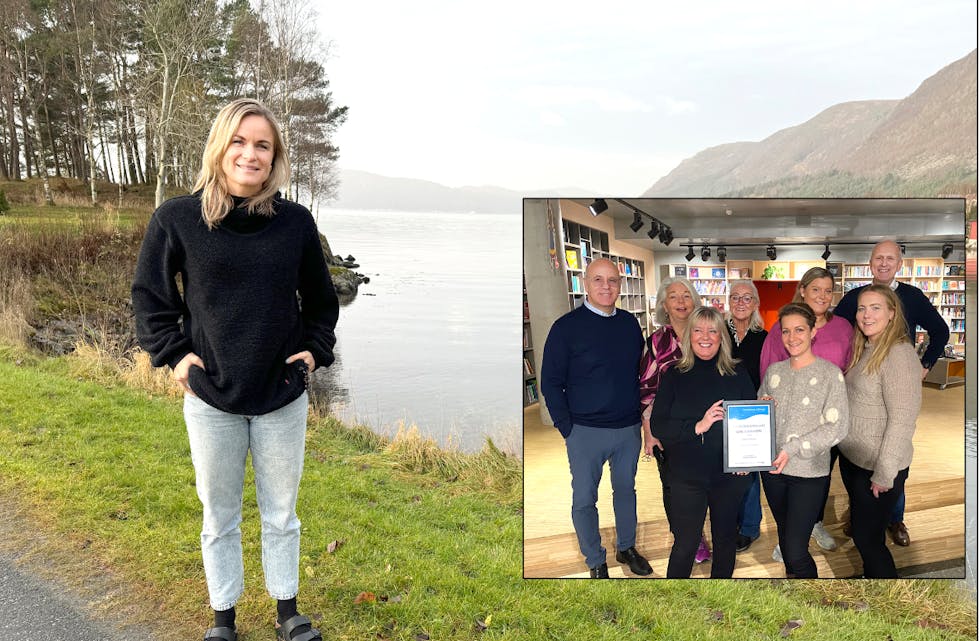 MIDLAR TIL JULEGLEDE: Randi Irene Helgøy, leiar for sentralen i Vanylven, vil tilby matkasser inn mot juletida. Over eit bilete av representantane i dei andre frivilligsentralane på Søre Sunnmøre fekk tidegare i månaden tildelt 1, då dei tidlegare fekk tildelt 1,5 millionar til aktivitetar i julehøgtida.