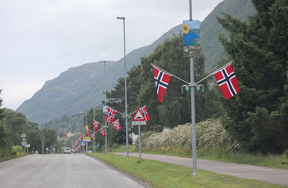 FLAGG så langt auget kunne sjå (nesten). Fiskå Grønt fekk bestilling om å flagge - men vart overraska over grunnen.