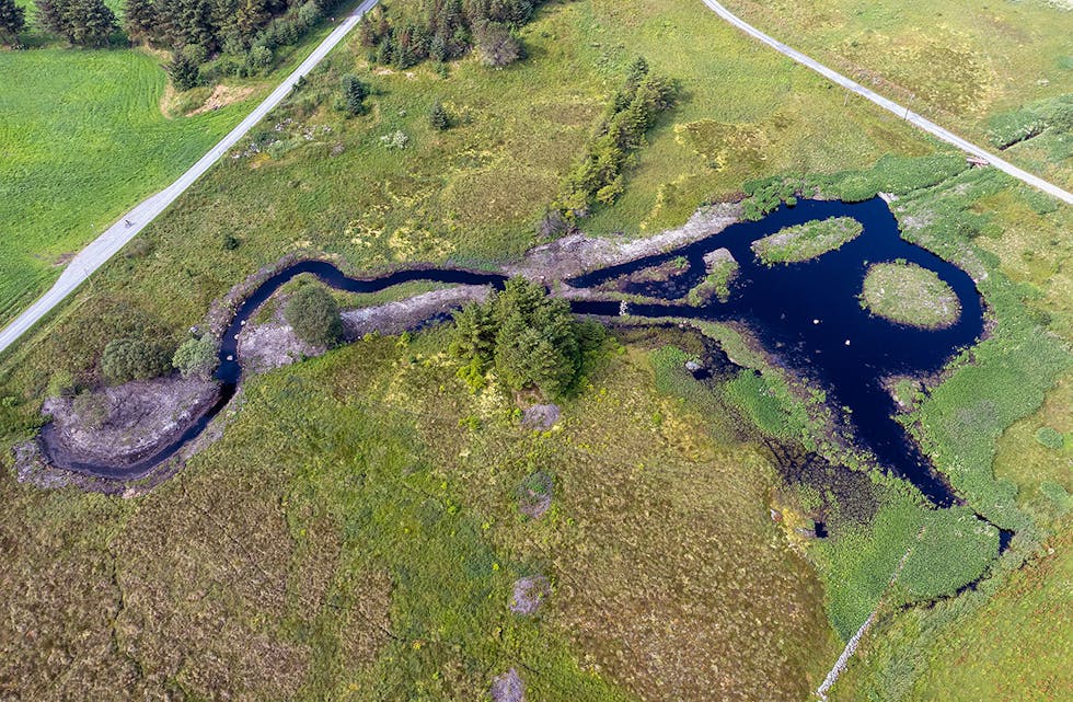FEKK TILBAKE VATNET: Selviktjønna på Harøya i Ålesund etter restaurering.